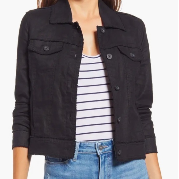 Tommy Bahama Two Palms Linen Raw Edge Black Long Sleeve Jacket Women’s Size - Picture 1 of 5